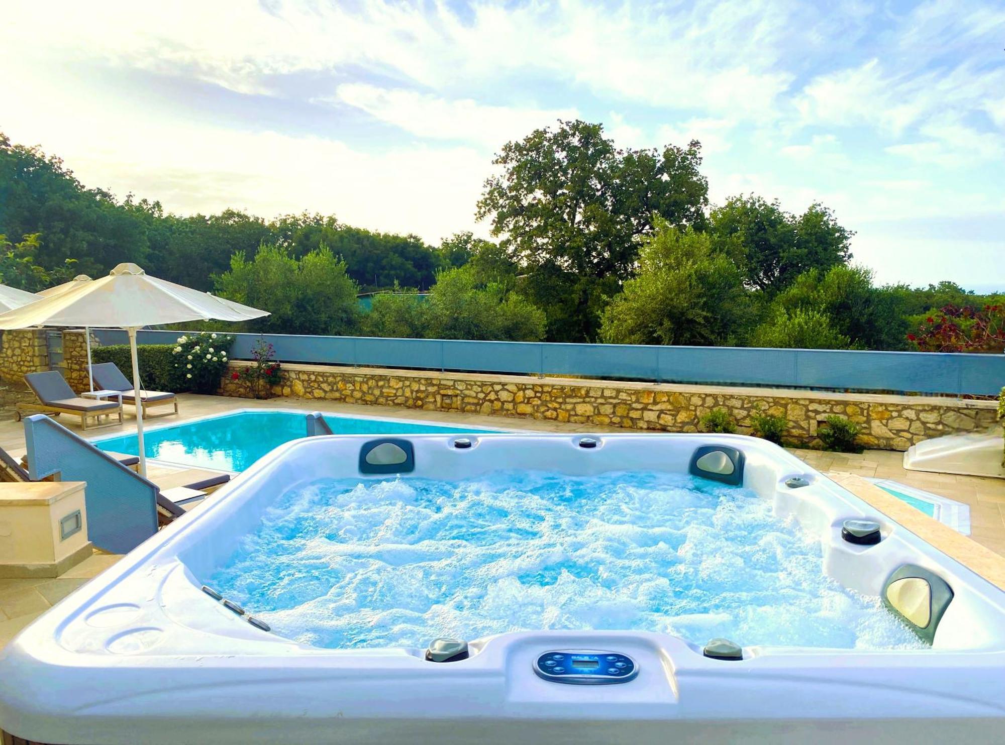 Deluxe Villa Ianthos - Outdoor Hot Tub & Kids Pool Gallos Ngoại thất bức ảnh